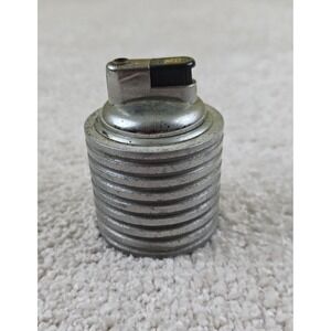 Colibri Table Lighter Vintage Silver Ribbed Industrial MCM